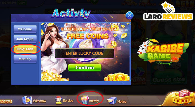 Tuklasin kung paano gamiting ang Lucky Code sa Kabibe game.