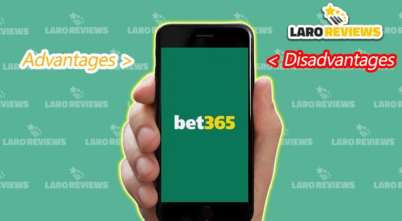 Mga kalakasan at kakulangan ng Bet365.