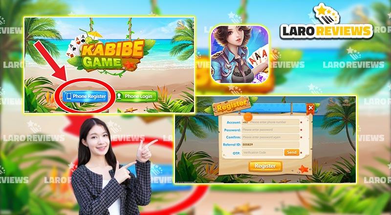 Mga hakbang sa pagsagawa ng Kabibe Game Register.