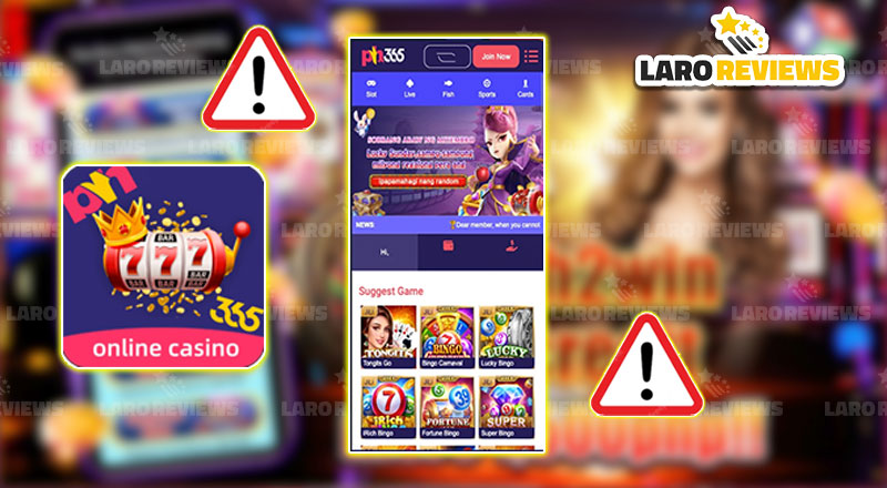 Mga daoat alalahanin sa paggamit ng PH365 Online Casino Login.