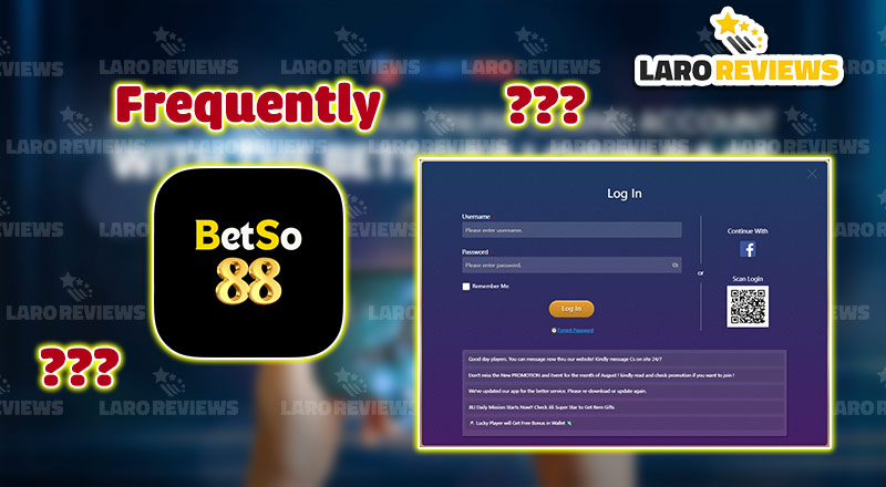 Narito ang mga madalas na itanong sa pagsasagawa ng Betso88 Register Login.