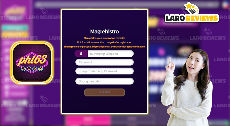 Basahin ang tamang paraan ng paggamit ng PHL63 Online Casino Register.