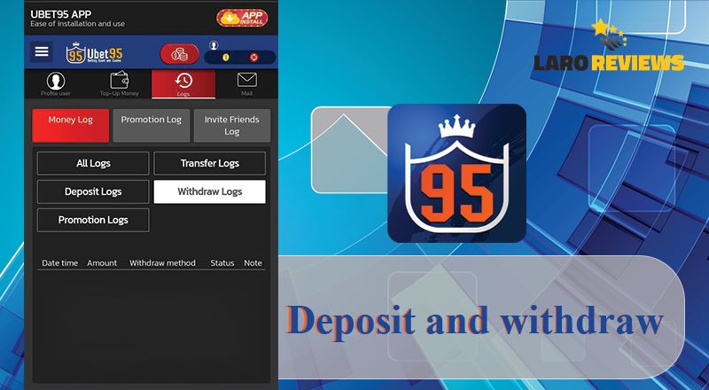 Sundin ang mga hakbang sa pag-deposit at pag-withdraw ng pera sa UBet95.