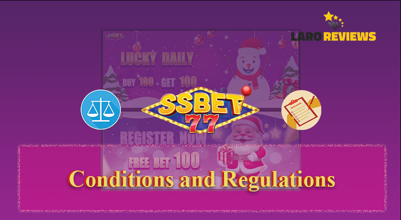 Basahin ang mga kondisyon at tuntunin sa paggamit ng SSBet77 Free 100 promo.