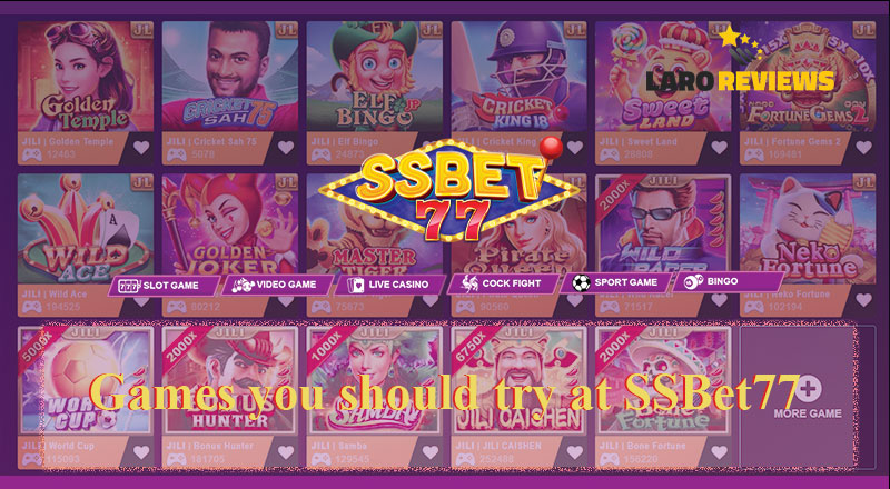 Tuklasin ang mga larong matatagpuan sa SSBet77.