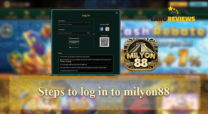 Matuto kung paano mag-login sa pamamagitan ng Milyon88 Login feature.