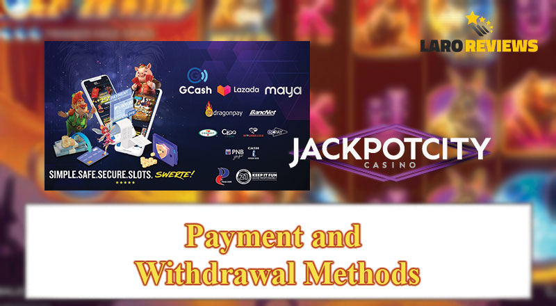 Mga payment methods na ginagamit Jackpot City.